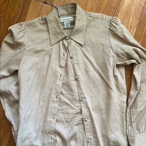 Women’s Beige Button-Up Shirt